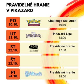 Máš chuť sa zahrať? Príď k nám do Pikazardu. Časy uvádzajú začiatok, ak chceš mať plnohodnotný zážitok tak odporúčame...