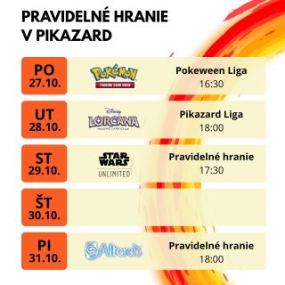 Máš chuť sa zahrať? Príď k nám do Pikazardu. Časy uvádzajú začiatok, ak chceš mať plnohodnotný zážitok tak odporúčame...